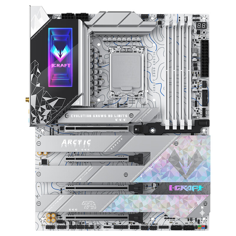 Материнская плата MAXSUN MS-iCraft Z890 Arctic, Z890/LGA 1851, DDR5, ATX