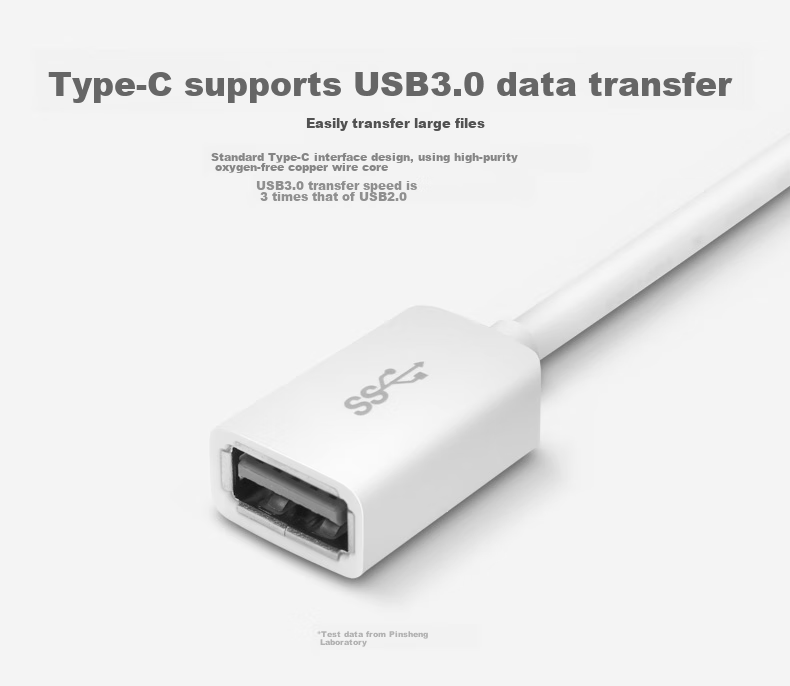 Pisen Type-C Adapter USB OTG Data Cable, Phone USB Drive Tablet Adapter for Apple IPad Huawei Xiaomi OPPO Vivo Phones MacBook Laptops 8