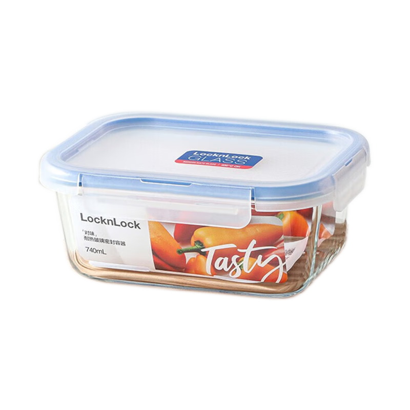 LOCK&LOCK Glass Food Container, Microwave-Safe Fruit Storage Box, Lunch Box, LLG2011_740ml