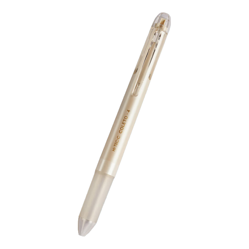 PILOT 4-Color Click Pen Case COLETO Multifunctional Pen Barrel Creative Drawing Retractable Empty Pen Case LHKCG20C Pearl White