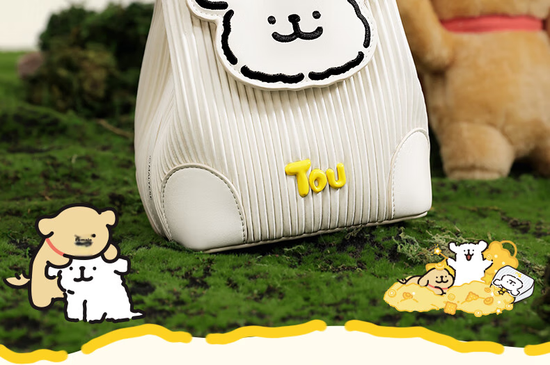 Toutou Line Drawing Dog Handbag, Shoulder Crossbody Bucket Bag for Women And Girls, Small Bucket Bag, Birthday Gift for Best Friend Or Girlfriend 7