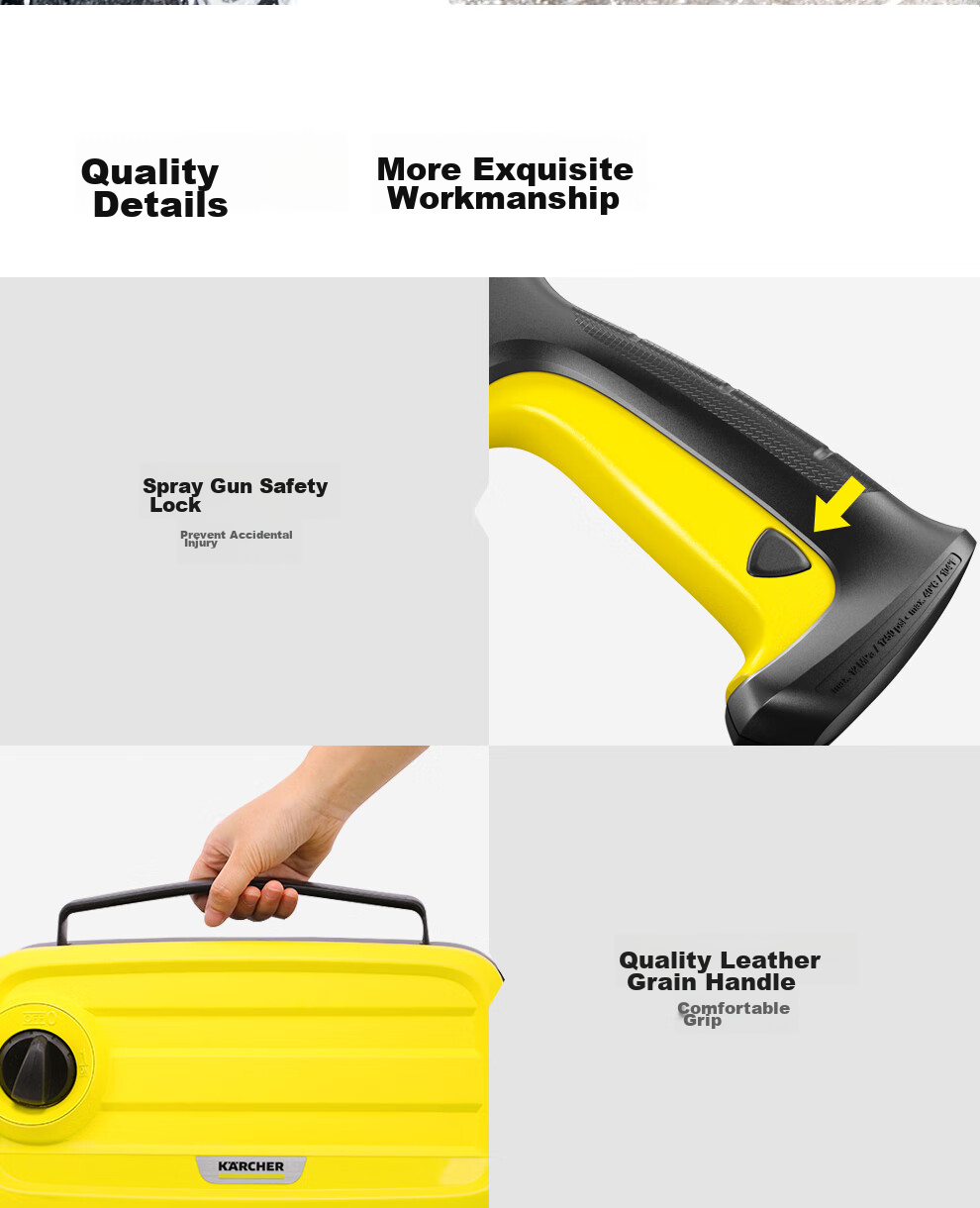 KARCHER German High-Pressure Washer, Household Car Washing Machine, Water Gun, Pump, Cleaning Machine for Floor Washing 25