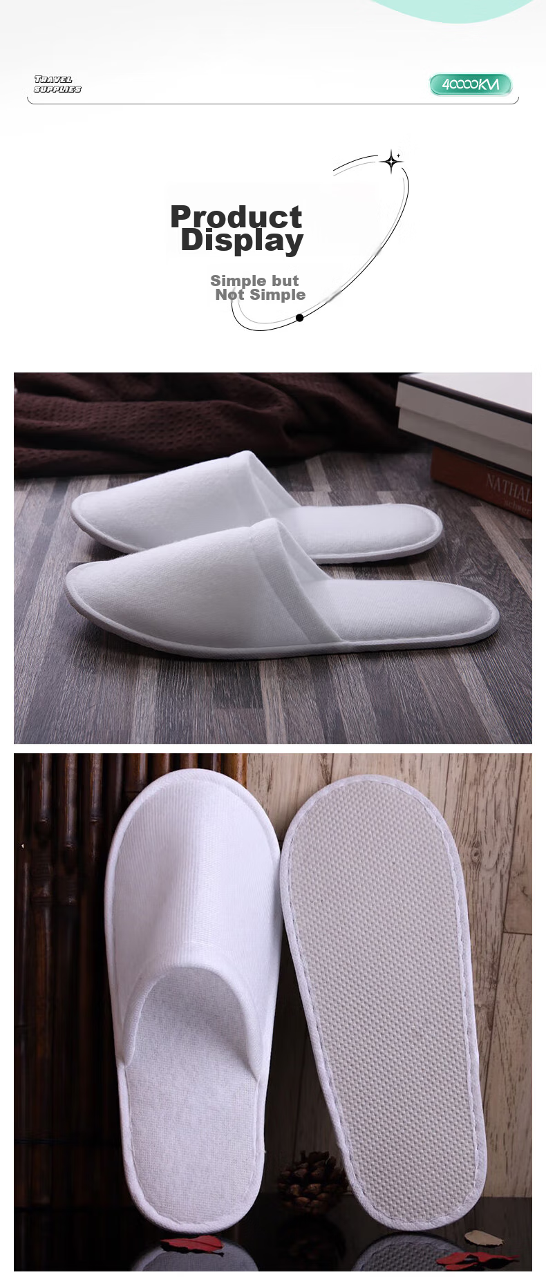 40,000 Kilometers 5 Pairs Disposable Slippers Autumn Winter Guest Home Hotel Non-Slip Thickened Indoor Unisex Travel Portable 9