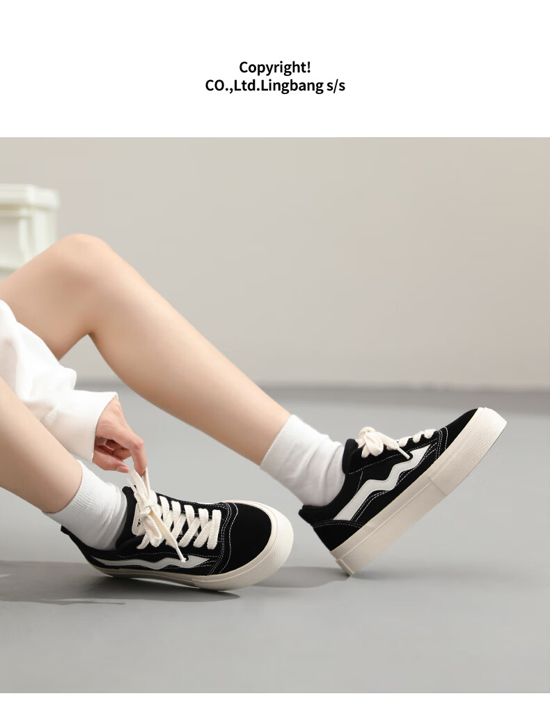 ZHR Canvas Shoes for Women, Classic Versatile Student Sneakers, Comfortable Breathable Thick-Soled Casual Women's Shoes, CS11, Black, Size 36 11