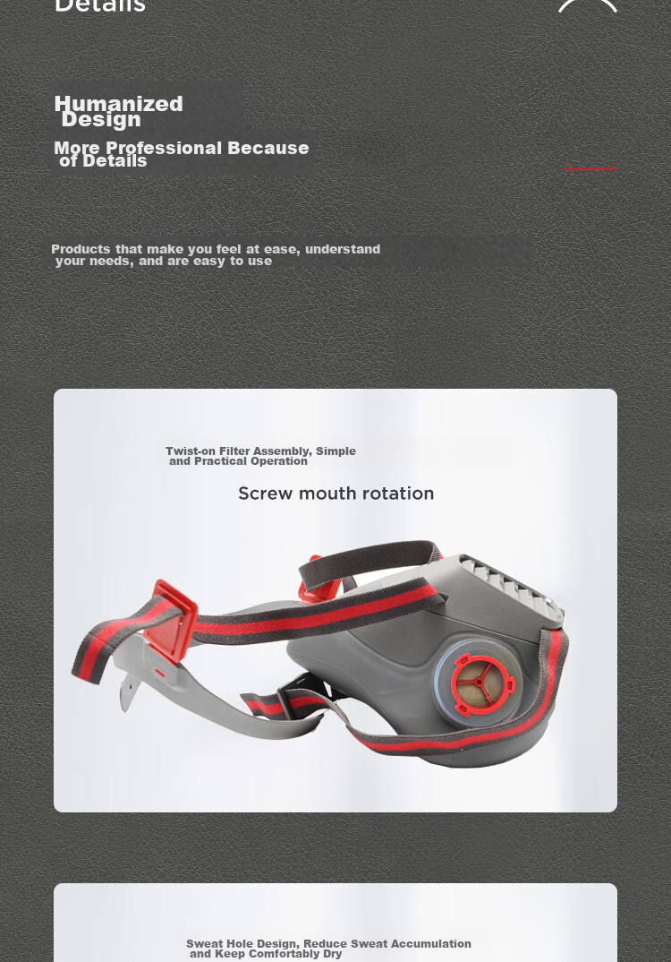 Honeywell Gas Mask Protective Respirator 550E Set, Anti-Car Paint Spray Chemical Gas Mask 16
