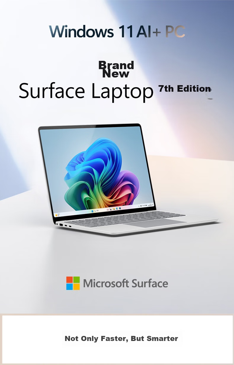 Microsoft Surface Laptop 7th Generation, 13.8-Inch Thin And Light Notebook, Subsidies Snapdragon X Elite, 16GB RAM, 512GB Storage, Elegant Black, Touchscree 1