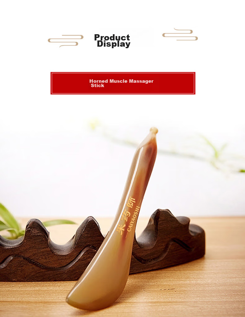 CAIYAOSHI Ox Horn Gua Sha Board for Face, Neck Meridian Massage, Lifting And Tightening, Full Body Health Gua Sha, Moisture Removal, Teacher's Thick 4mm Version, Suitable for Whole Body, Mid-Autumn Festival Gift 13