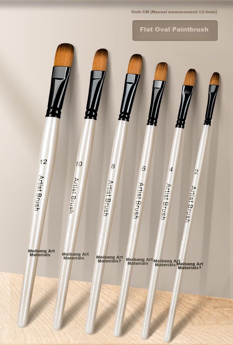BGI-WAPM Round Brush Set, Art Gouache Brushes, Acrylic Brushes, Professional Art Exam Brushes, Color Painting Brushes for Art Students, Children's Drawing Tools, Nylon Brushes with Long Handle, Sketching Brushes, Marker Drawing Brushes 17