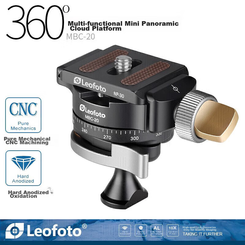 Leofoto MBC-20 - штатив-горилка для смартфонов и DSLR камер, панорамный, 360 градусов, мини, портативный