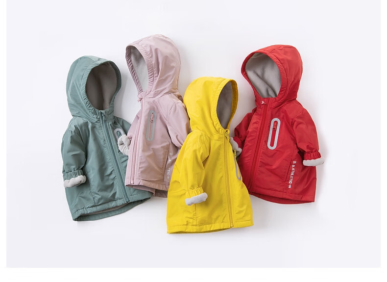 DAVE & BELLA Children's Clothing, New Year's Jacket for Boys And Girls, Autumn And Winter Outerwear, Hooded Top for Kids, Baby Clothes with Fleece Lining 13