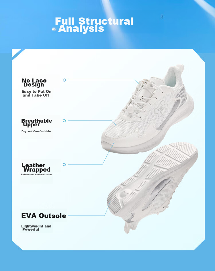 Under Armour Kids Children's Sports Shoes Boys Girls Casual Breathable Durable Youth Running Shoes 2