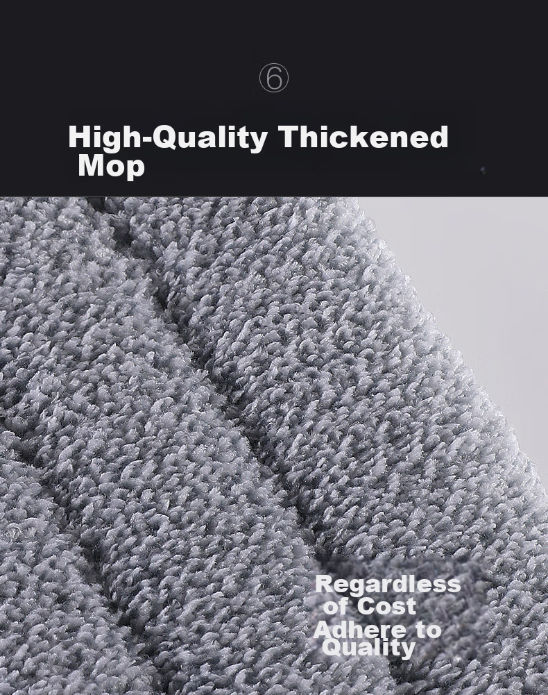 Dawei Flat Mop Replacement Cloth, Ultra-Fine Fiber Mop Head, P10 Plastic Board with Cloth (Gray), 1 Piece 4