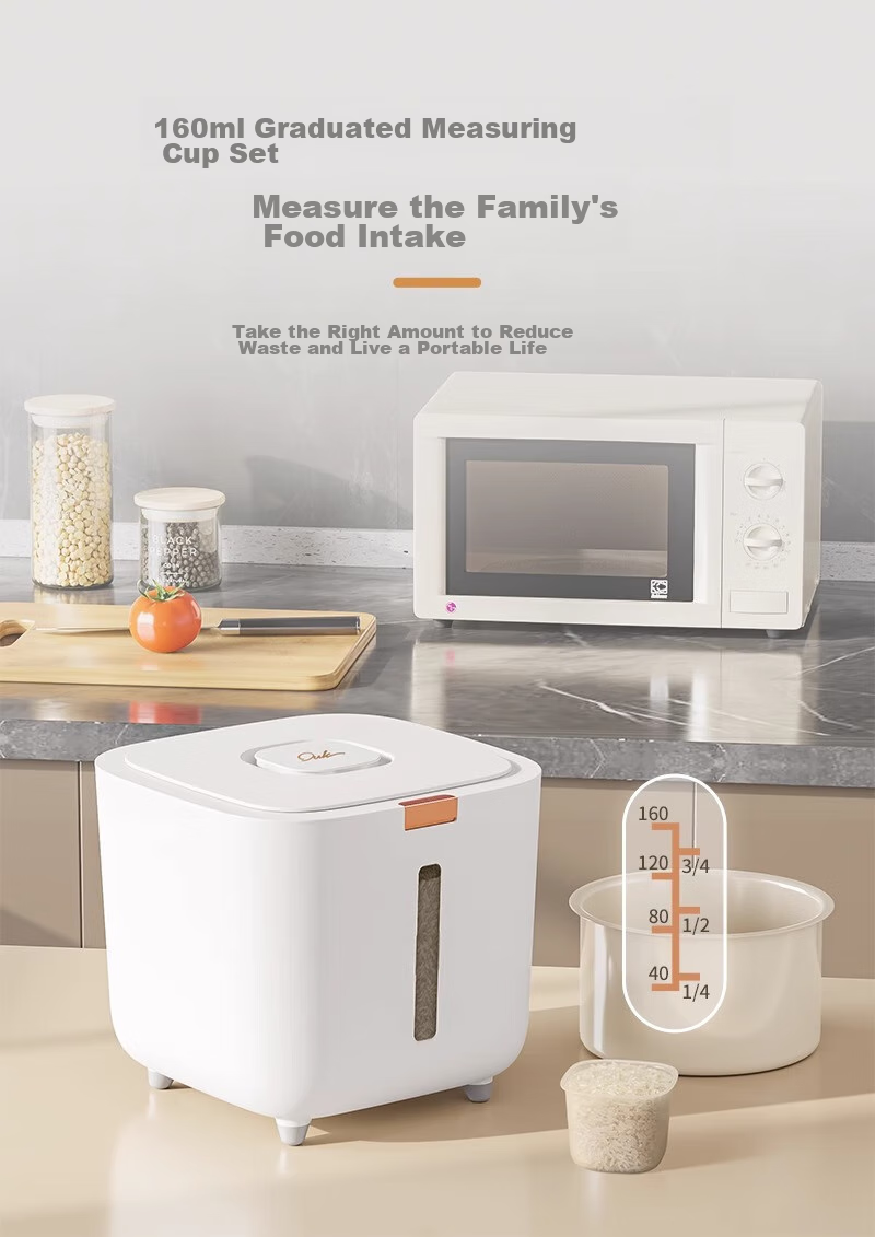 Jiadu Rice Container, Insect-Proof And Moisture-Proof Sealed Household Rice Storage Bin, Food-Grade Rice Storage Box, Flour Storage Jar 11