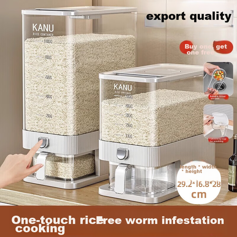 Jiadu Rice Container for Home Use, 2024 New Model, Insect-Proof, Moisture-Proof, Sealed Rice Bin, Rice Storage Container, Rice Grain Storage Box