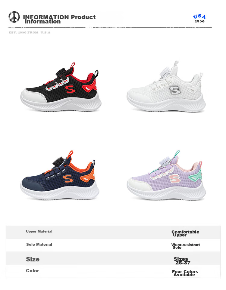 SNOOPY Children's Shoes, Kids' Sports Shoes, Boys And Girls Mesh Running Shoes, Lightweight Casual White Sneakers, 2017W Purple, Size 30 3