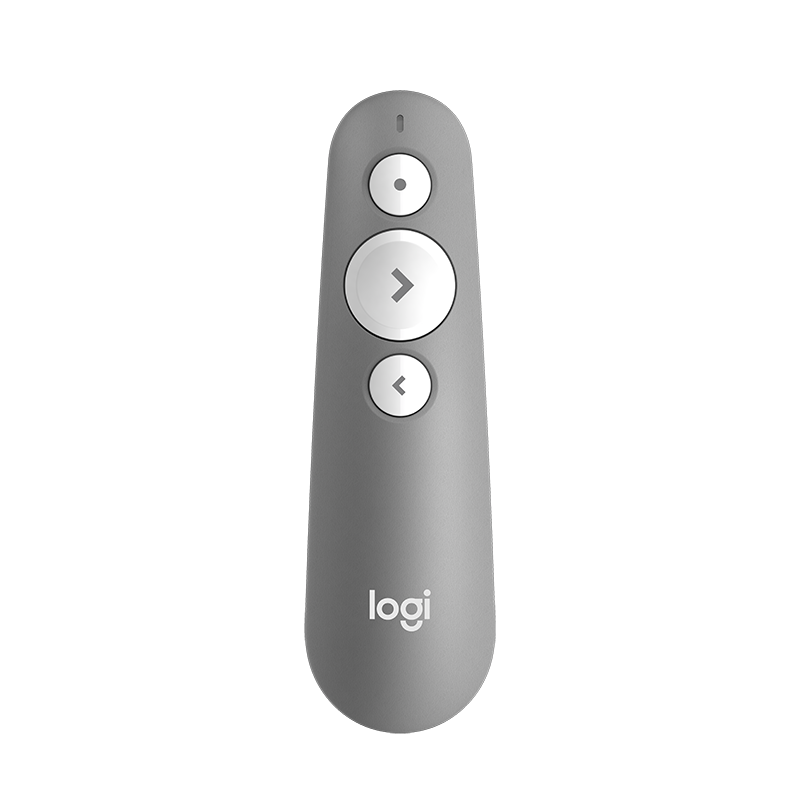 Logitech R500S Wireless Presenter, Laser Pointer, PPT Page Turner, Wireless Bluetooth Dual Connection, Compatible with Mac And iOS, Gray