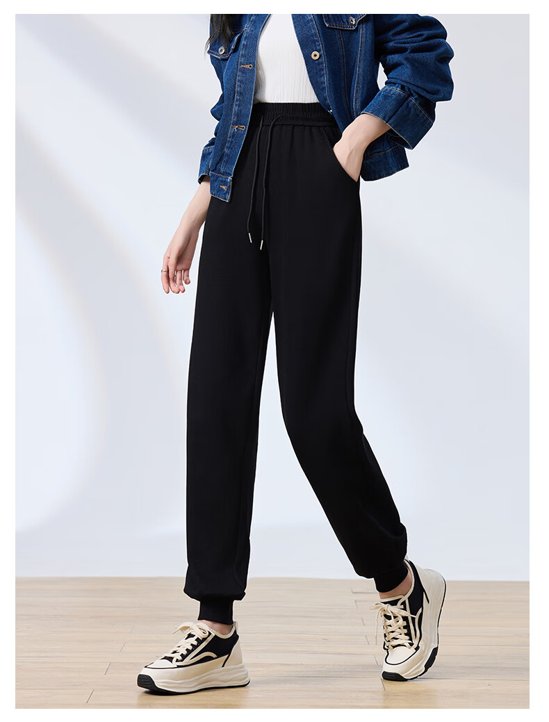 Langsha Women's Cotton Jogger Pants 2025 Spring Autumn High Waist Loose Harem Casual Thin Sweatpants for Petite Women 14