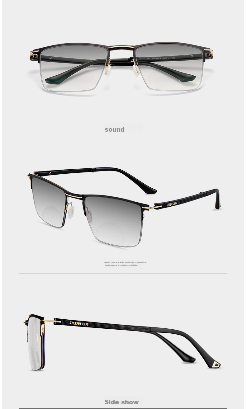 Xiyanghong Reading Glasses for Men with Blue Light Blocking, Bifocal, Fashionable Smart Photochromic Folding Reading Glasses AX7102 100 Degrees 13