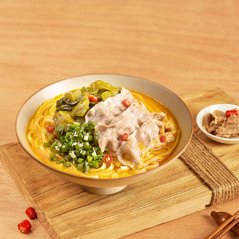 拉面说儿 酸辣金汤肥牛袋装方便面 速食食品非油炸品质面食 158g/袋 