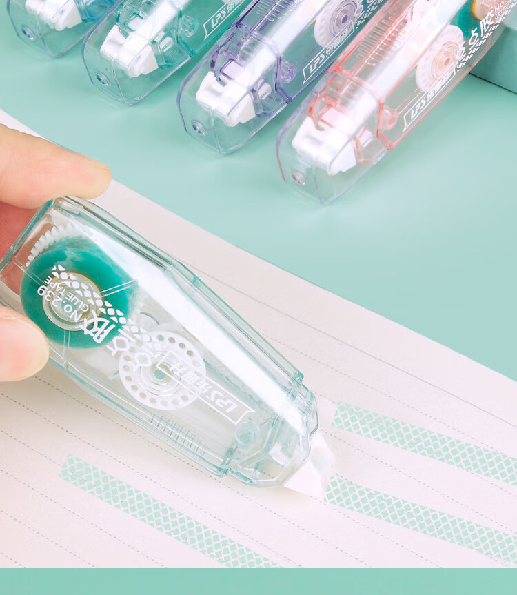 Lepusheng Double-Sided Tape, Dotted Glue, Refillable Core, Student Planner Tape, Refillable Core Correction Tape, Strong Fixation, High Adhesion Tape, Dotted Glue, 218 Gree 1