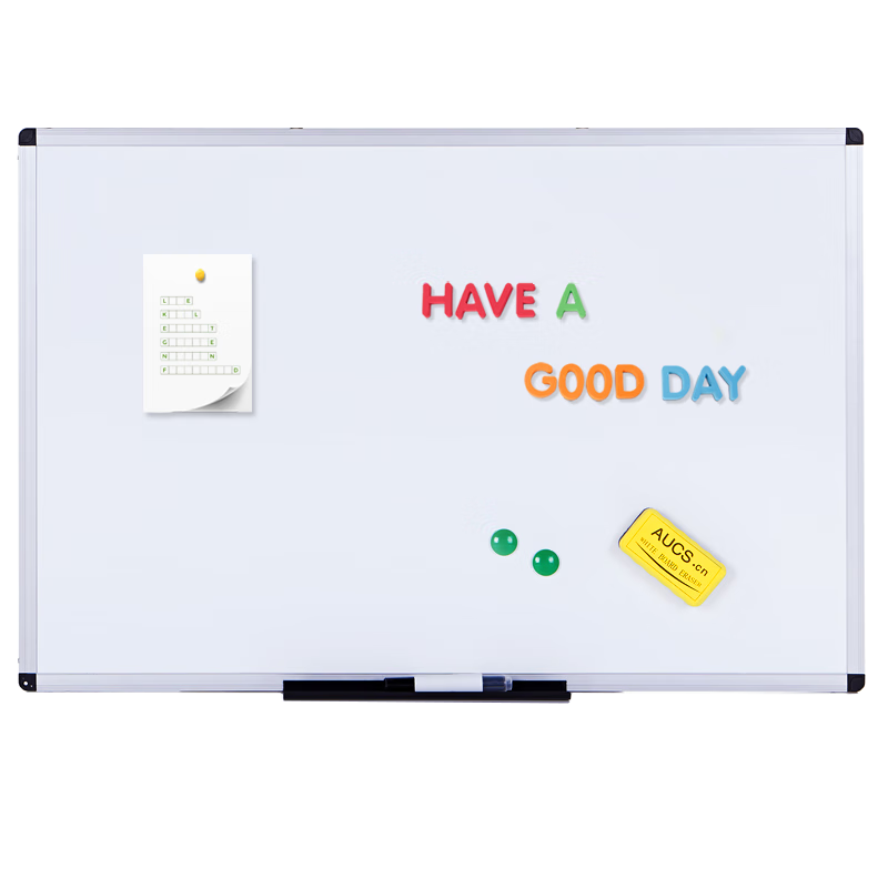 AUCS 60*90cm Whiteboard Writing Board Blackboard for Home Office Meeting Room Teaching Magnetic Wall-Mounted Display Board for Classroom Training And Company Use