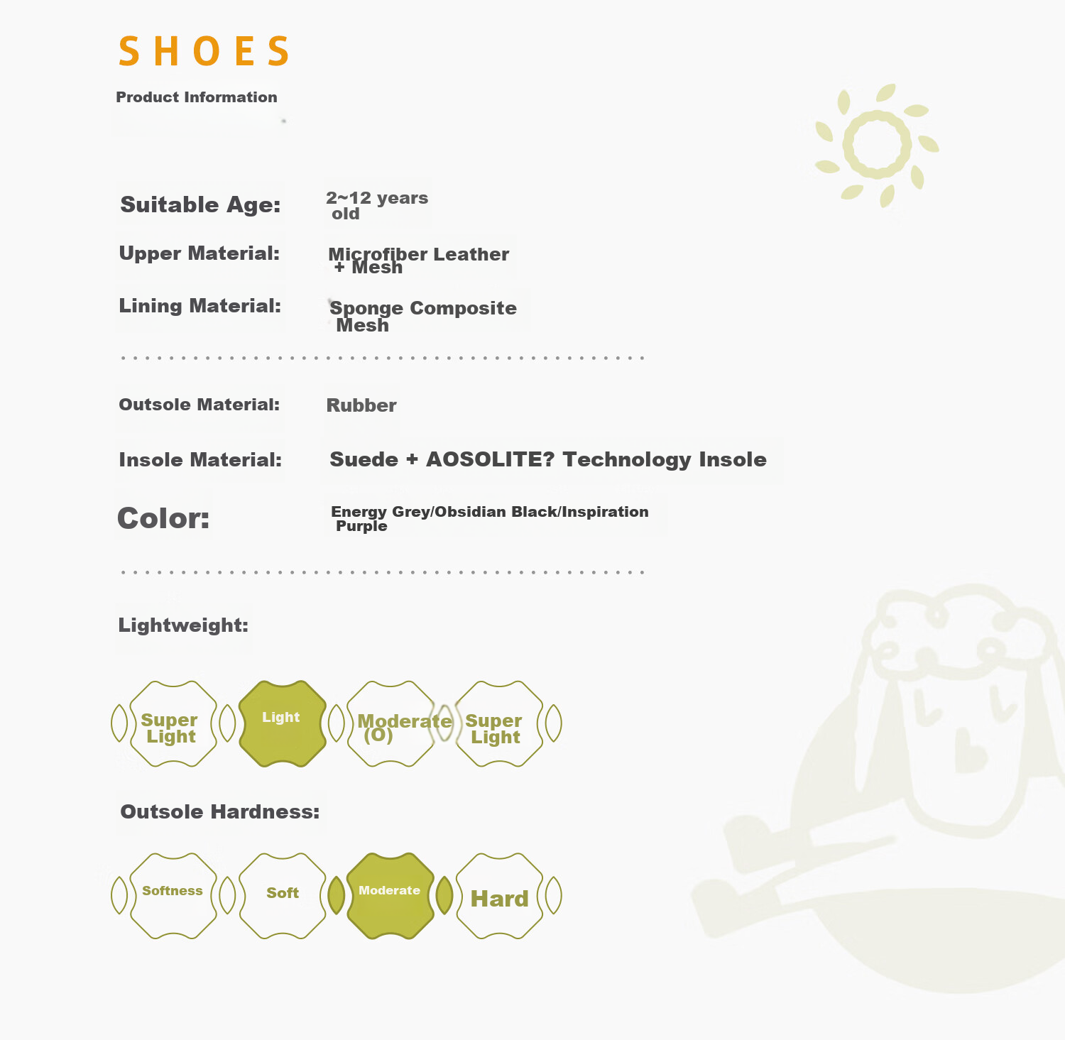 Littlebluelamb Autumn New Children's Soccer Shoes, Breathable Running Shoes, Soft-Soled Sneakers, Energy Gray, Size 29 6