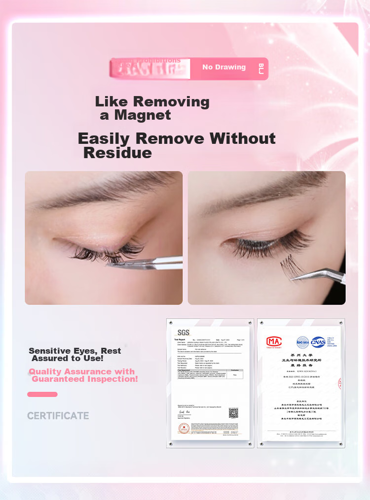 BLJ Glue-Free False Eyelashes, 32 Clusters, Natural Blooming Effect without Stems, Puffy Eyes, Beginner-Friendly, No Need to Remove, HD01 10