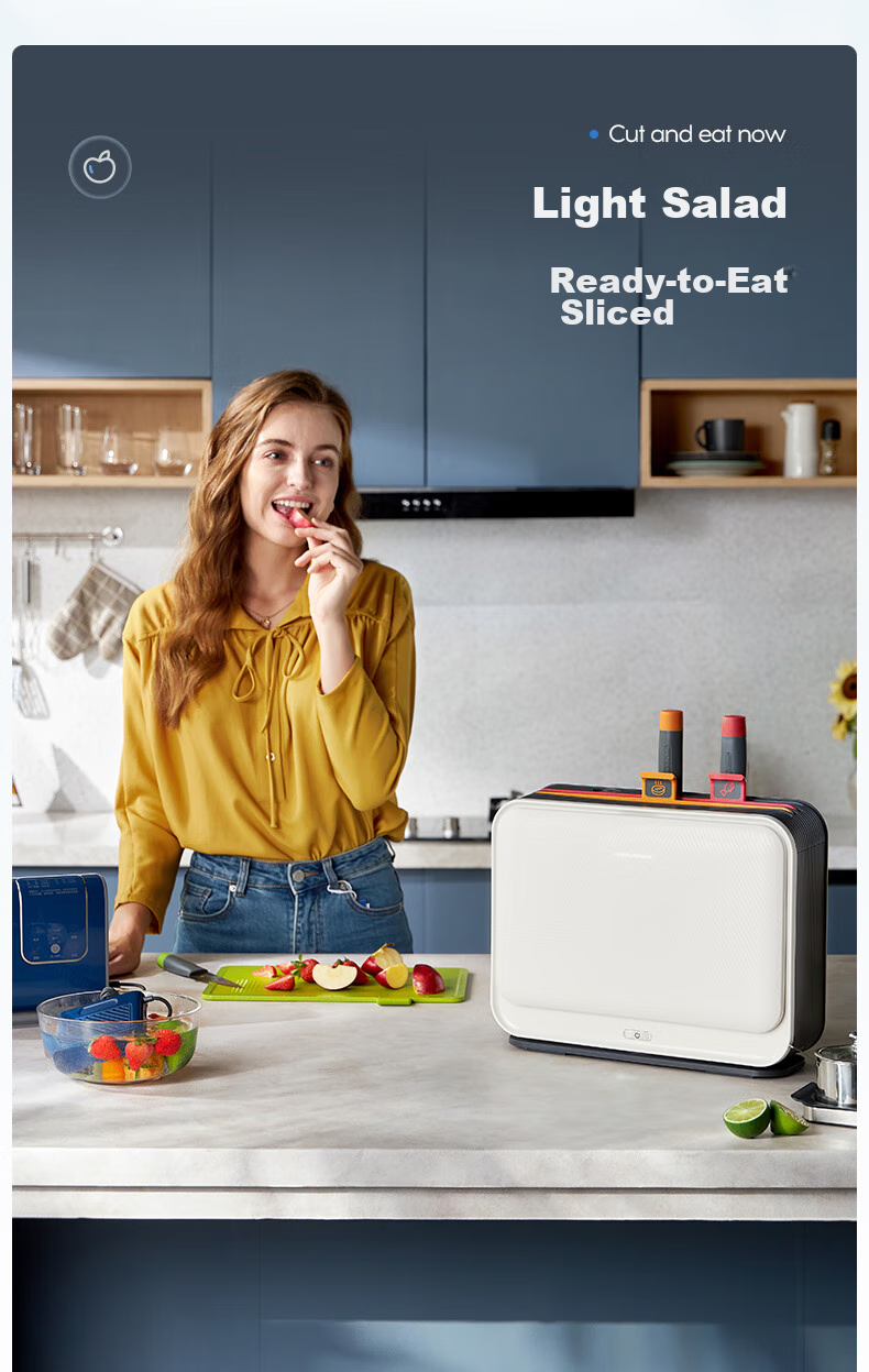 Morphyrichards Disinfection Knife Holder Third Generation, Classified Cutting Board, Knives, Chopping Board, Chopsticks, UV Sterilization And Drying All-In Machine, Six Knives Three Boards Set MR1002, One's Member 18