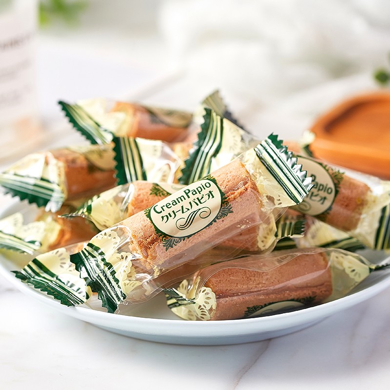 星七日本进口抹茶夹心脆皮小蛋卷123g办公下午茶分享装节日休闲零食