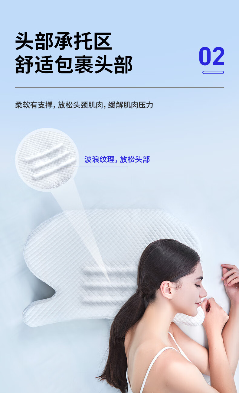 Aeromax Side Sleeping Jellyfish Pillow, No Face Pressure, Anti-Wrinkle, Anti- nasolabial Fold, Memory Foam Cervical Pillow, Hollow Design for Eye And Ear Protection, Neck Support 7