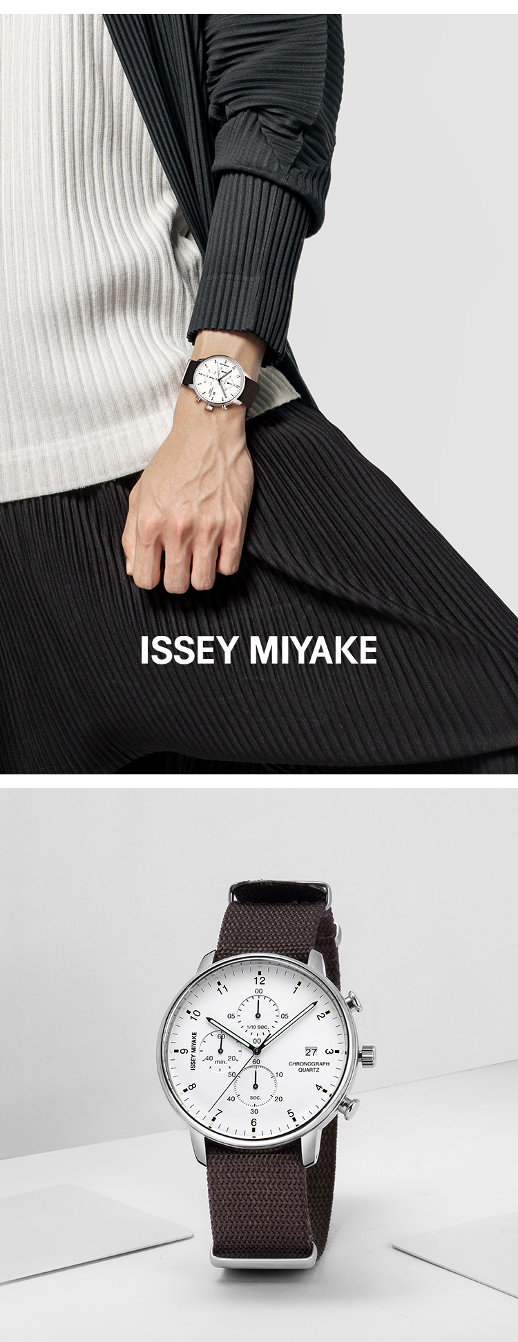 ISSEY MIYAKE Watch, Men's And Women's Nylon Pin Buckle Watch, C Series Couple's Model, Luminous Wristwatch NYAD006Y5 Foldable 5