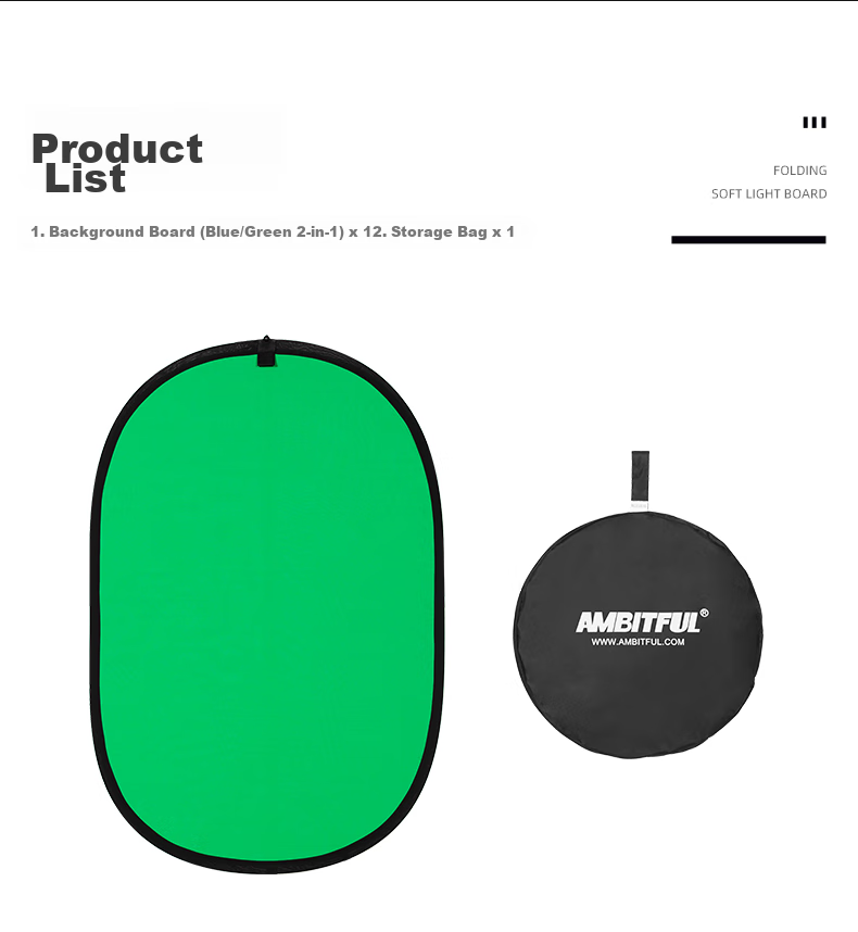 AMBITFUL Black And White Reflective Board, 150*200cm Soft Light Panel, Foldable Photography Diffusion Board for Outdoor Portrait Shooting, Portable Lighting Equipment, Collapsible Camera And Photography Fill Light Board 11