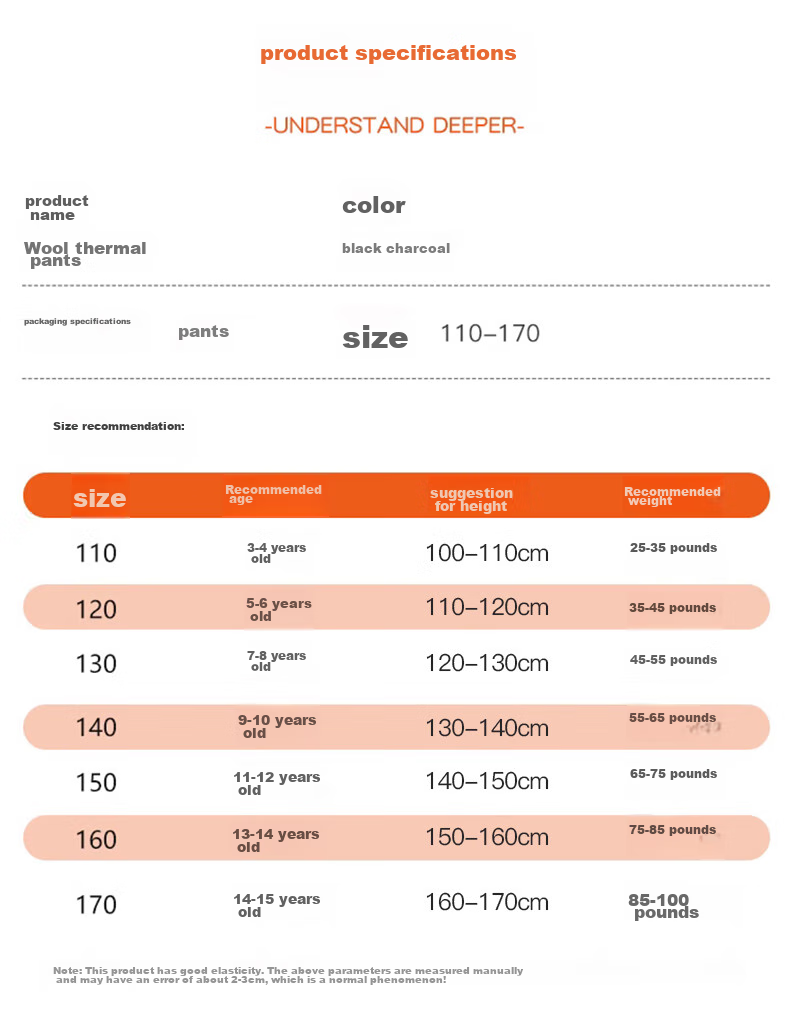 LangSha Children's Wool Thermal Pants, Boys' Autumn And Winter Fleece-Lined Thick Base Layer, School Uniform Essential, Youth Cotton Trousers 10