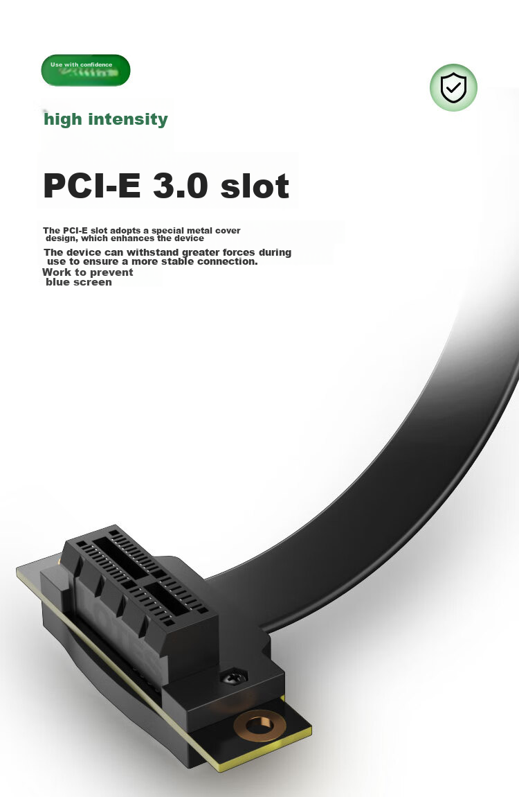 KELEPU PCI-E Extension Cable, PCIe X1 3.0 Network Card Sound Card Expansion Adapter Cable, 10 Cm, Server-Grade Full-Speed No Attenuation, 90-Degree Downward, Black 8