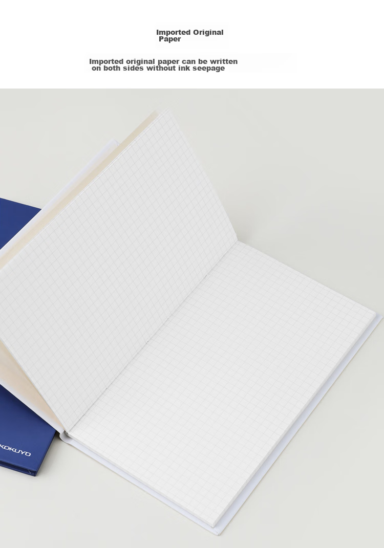 KOKUYO Lightweight Notebook Noritake Designer Collaboration Travel Journal Notebook, 4mm Grid, 40 Sheets White, WSG-NB2XY4W 6
