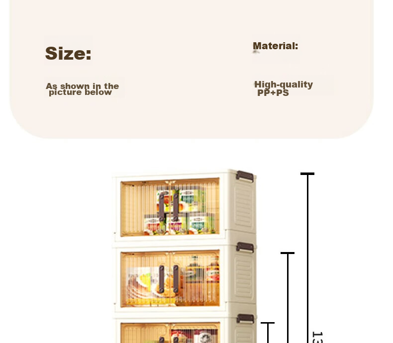 Shunyou Storage Cabinet, Wheeled Organizer Box, Foldable Wardrobe, Kitchen Storage Unit SY-608 28