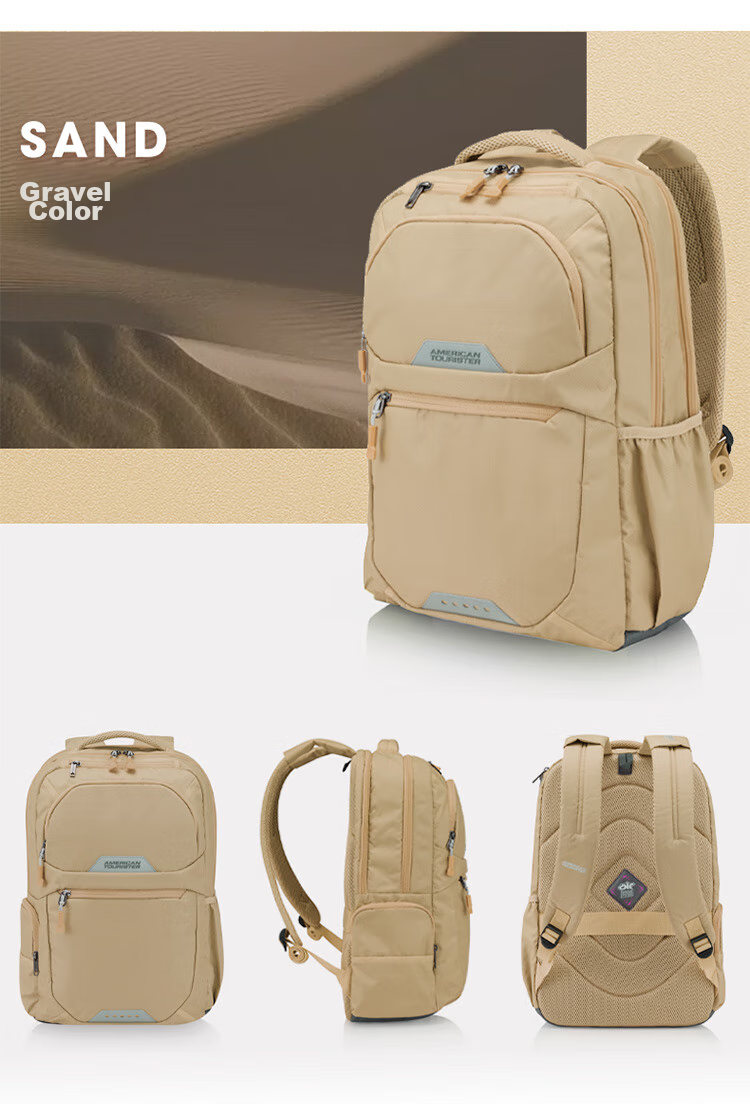 American Tourister Backpack Travel Bag Sports Bag Large Capacity Commuter Laptop Bag Upgraded Version Celebrity Edition QI5 Dark Blue 18