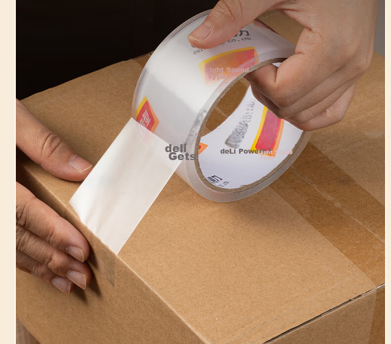Deli Low Noise Packaging Tape, 48mm*40y*50μm (36.57m/roll), Single Roll, Office Supplies, JD90 2
