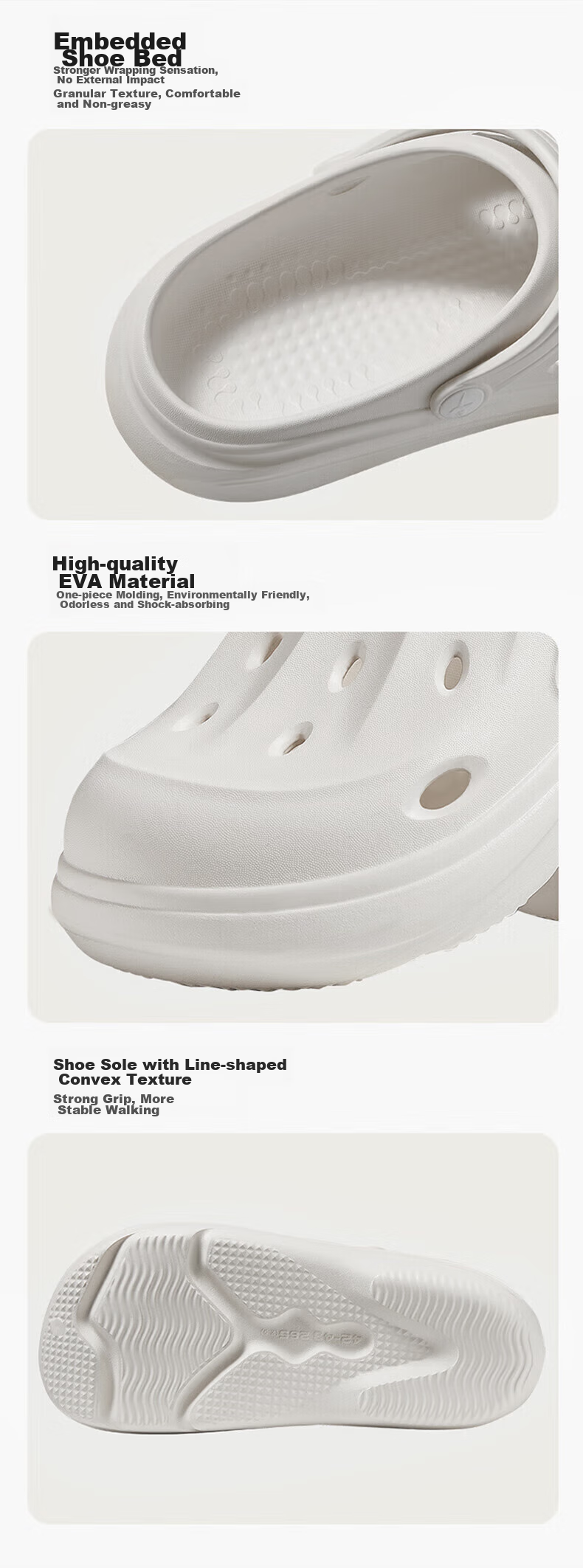 XTEP Men's Perforated Shoes, Autumn Slippers for Men, New Style Youth Beach Shoes, Sports Sandals for Men, A457 White, Size 44-45 9