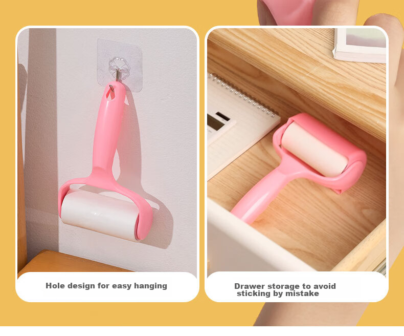 Huaqizhigu Lint Roller Brush Clothes Dust Removal Paper Pet Cat Hair Remover Bed Sheet Lint Roller Paper, 90 Sheets in Total 3