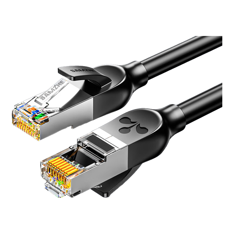 SAMZHE CAT6A 10 Gigabit Pure Copper Ethernet Cable, 0.5 Meter, CAT6A Patch Cable for Home Computer Network Broadband Engineering, Compatible with Gigabit 8-Core 2.5G Connection Cable GD6A005