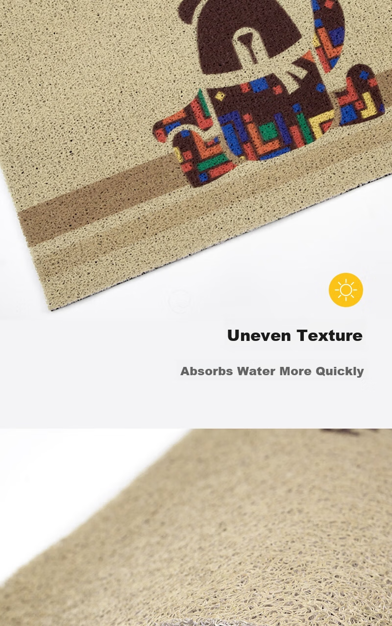 FOOJO Silk Loop Entrance Door Mat, Dustproof Waterproof Cuttable Non-Slip, 60*90cm Building Block Bear 5