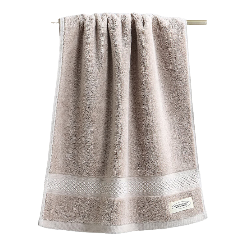 Canasin Pure Cotton Antibacterial Towel, Soft And Absorbent, Five-Star Hotel Face Washing Sports Towel, Single Pack, Light Camel Color, 180g