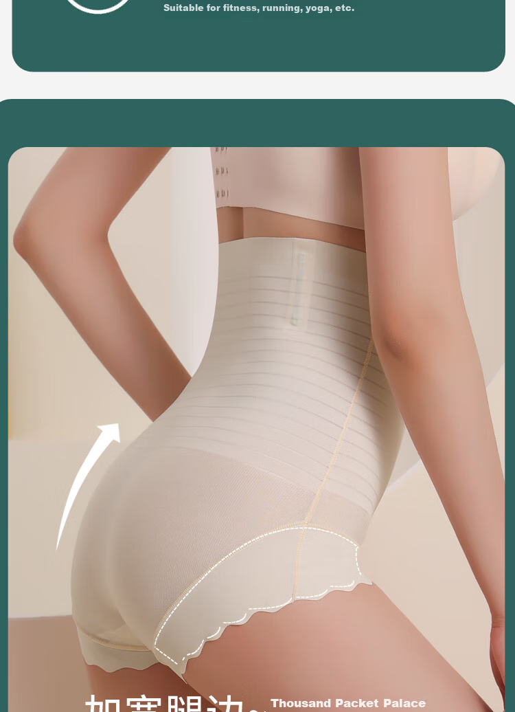 LangSha Tummy Control Shapewear Underwear for Women, Seamless Thin Cloud-Like High-Waist Butt-Lifting Postpartum Waist Trainer Panties, Gray Purple, XXL 3