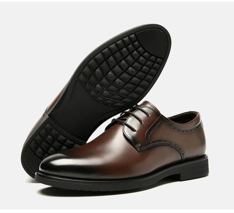 HLA Men's Leather Shoes British Style Business Classic Formal Wedding Groom Shoes HAAPXM1EBA070 Black Size 39 31