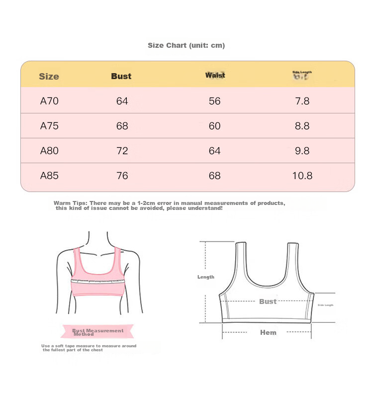 Hodohome Girls' Underwear, Puberty Stage Two Mesh Breathable Bra, Middle School Student Anti-Nipple Vest 088 A85 8