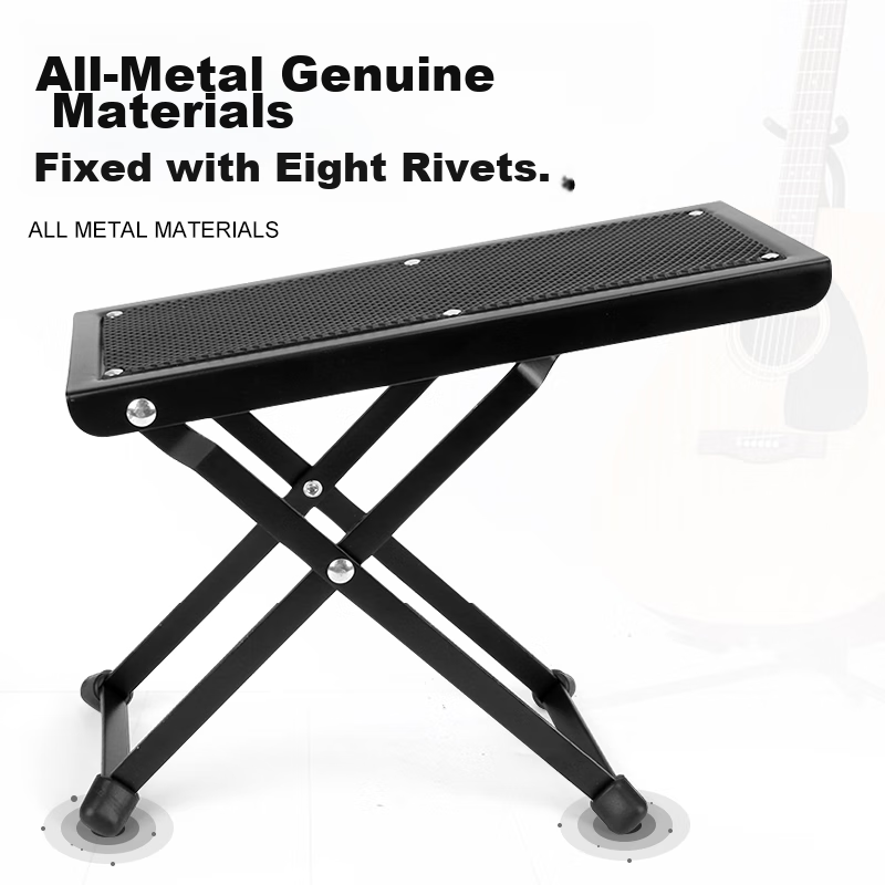 Maneryuepu Guitar Footstool, Stable Anti-Slip Portable Pedal, Guitar Stand, Ukulele Footrest, Guitar Accessory