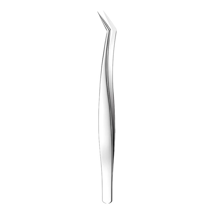 Oeiez High-Precision False Eyelash Tweezers, Professional Grafting Round-Head Golden Feather Clip Tool, for Beginners And Professional Lash Technicians