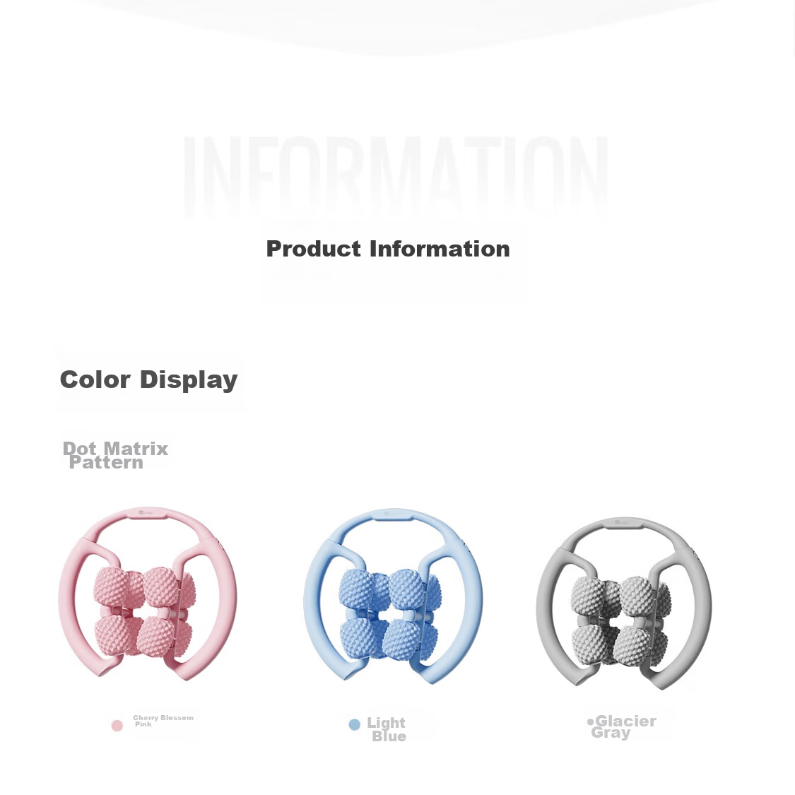 Keep 8 Detachable Circular Massage Roller for Thighs And Calf, Leg Slimming Device, Muscle Relaxation Foam Roller, Cherry Blossom Pink 38
