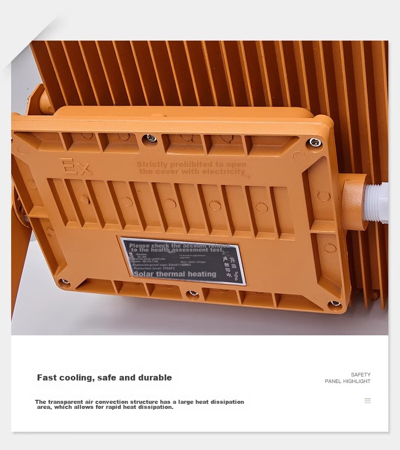Qianzhiyi LED Explosion-Proof Light High-Power Waterproof Corrosion-Resistant Square QY-GY-FB200W Industrial Floodlight for Construction Sites, Warehouses, Factories, Chemical Plants, Workshops, Gas S 23